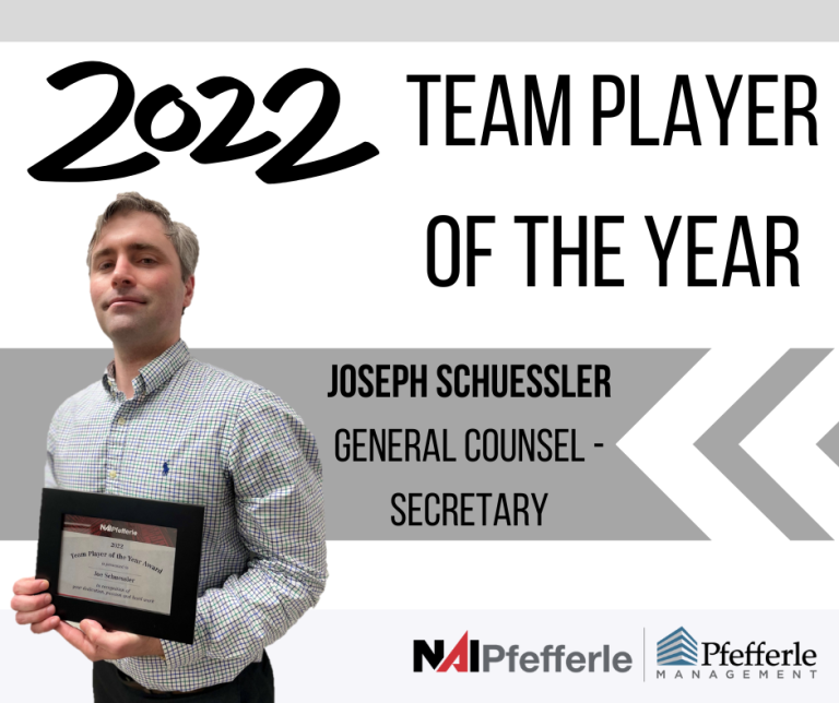 2022 team player of the year Joseph Schuessler