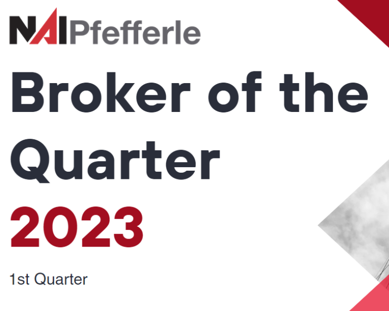 Q1 2023 NAI Pfefferle Broker of the Quarter