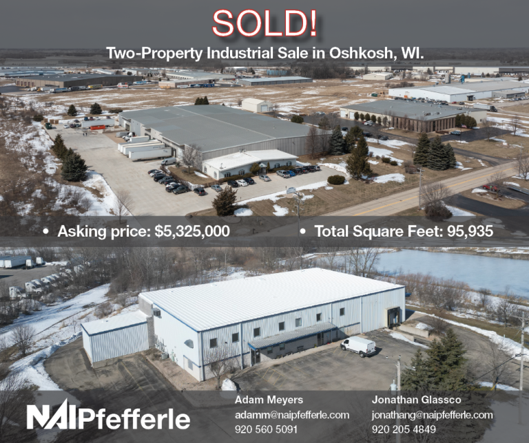 Just Sold Two Property Industrial, Oshkosh, WI