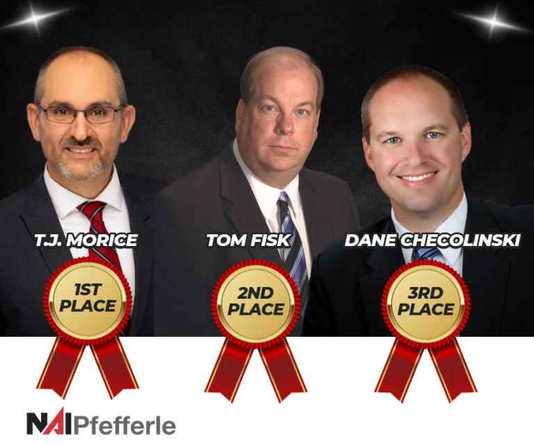 2023 Brokers of the Year T.J. Morice, Tom Fisk and Dane Checolinski