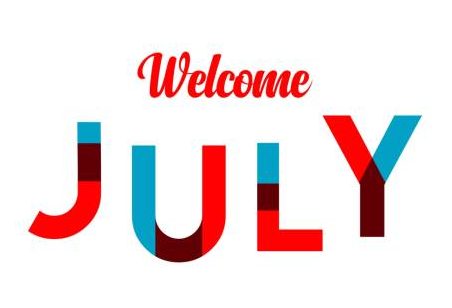 welcome july vector template design illustration